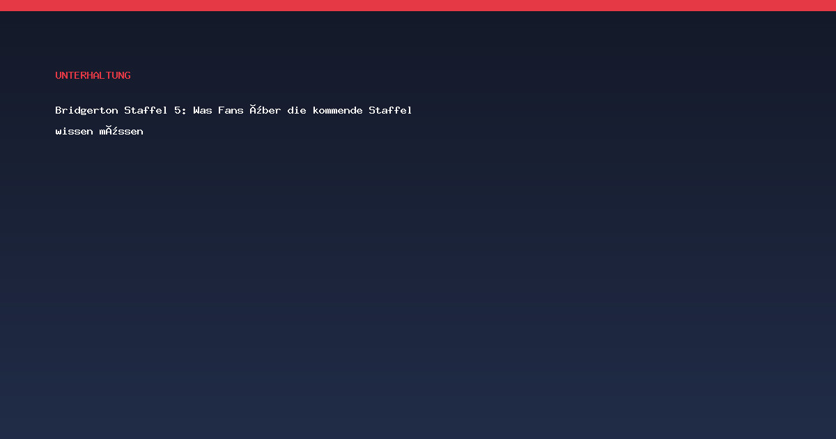 Bridgerton Staffel 5: Was Fans über die kommende Staffel wissen müssen