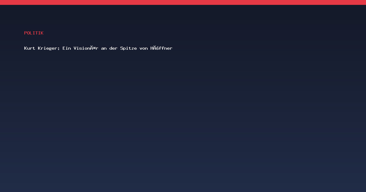 Kurt Krieger: Ein Visionär an der Spitze von Höffner